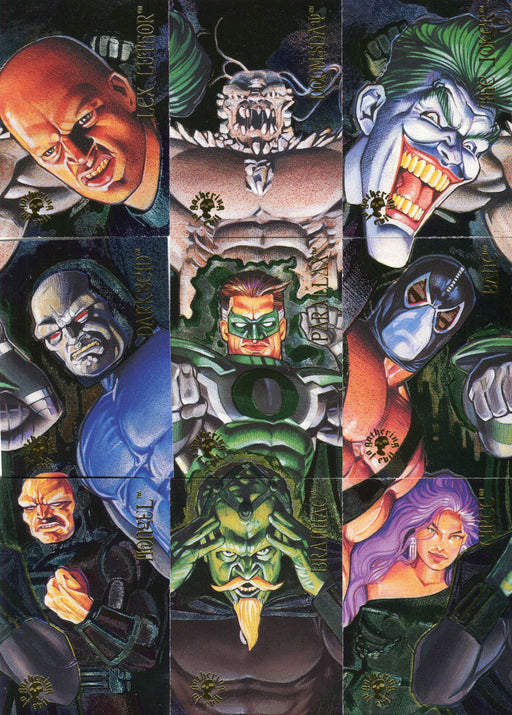 1995 DC Villains: The Dark Judgment Gathering of Evil Chase Card Set (9) Skybox   - TvMovieCards.com