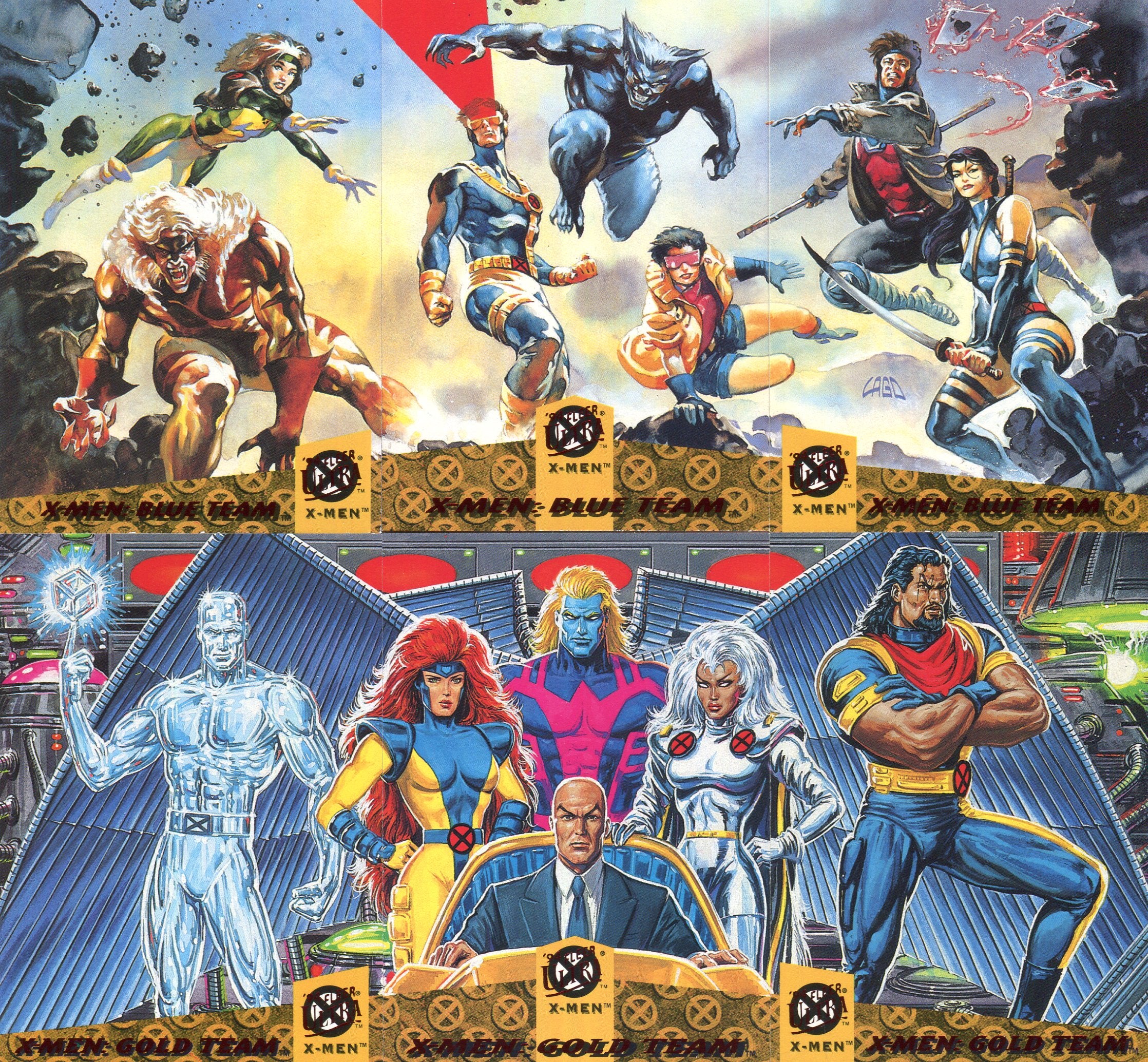 Man アルバム BluRay 3形態 12枚 まとめ売り Marvel X-Men 1994 Fleer Ultra Team Triptych 6 Chase Card Set