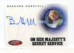 James Bond 40th Anniversary Bernard Horsfall Autograph Card A21   - TvMovieCards.com