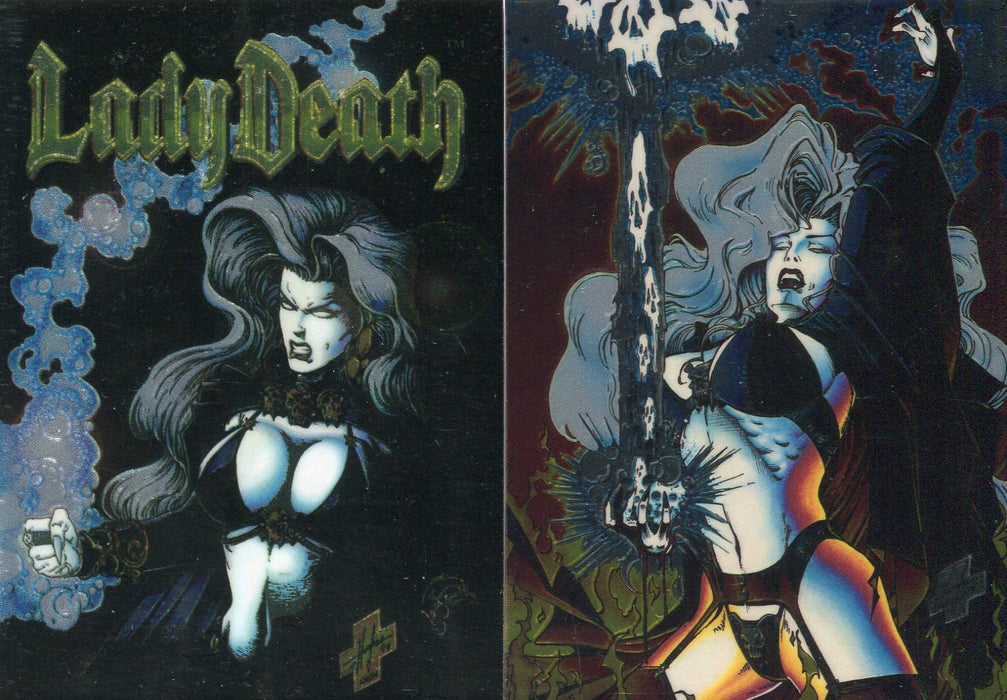 Lady Death All Chromium Series 1 Promo Card Lot 2 Cards Krome 1994   - TvMovieCards.com