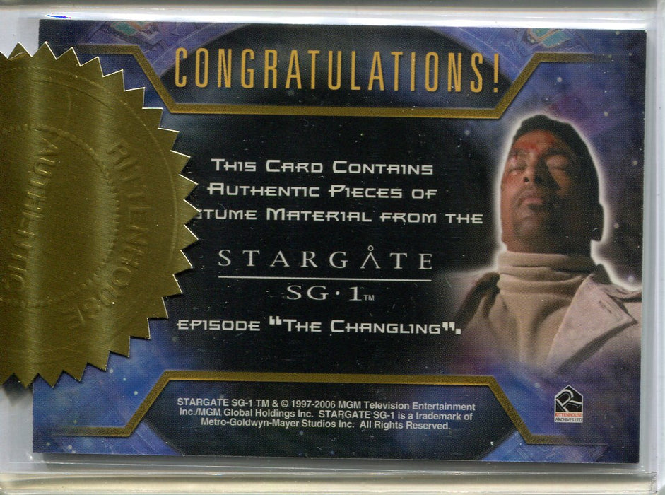 Stargate SG-1 Season Eight Apophis Case Topper Double Costume Card C35   - TvMovieCards.com