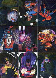 Marvel X-Men Ultra Hunters & Stalkers GOLD Powerblast Chase Card Set (9) 1995 Fl - TvMovieCards.com