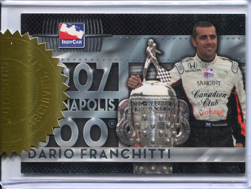 Indy Racing Premiere Dario Franchitti Case Topper Chase Card I1 #475/500   - TvMovieCards.com