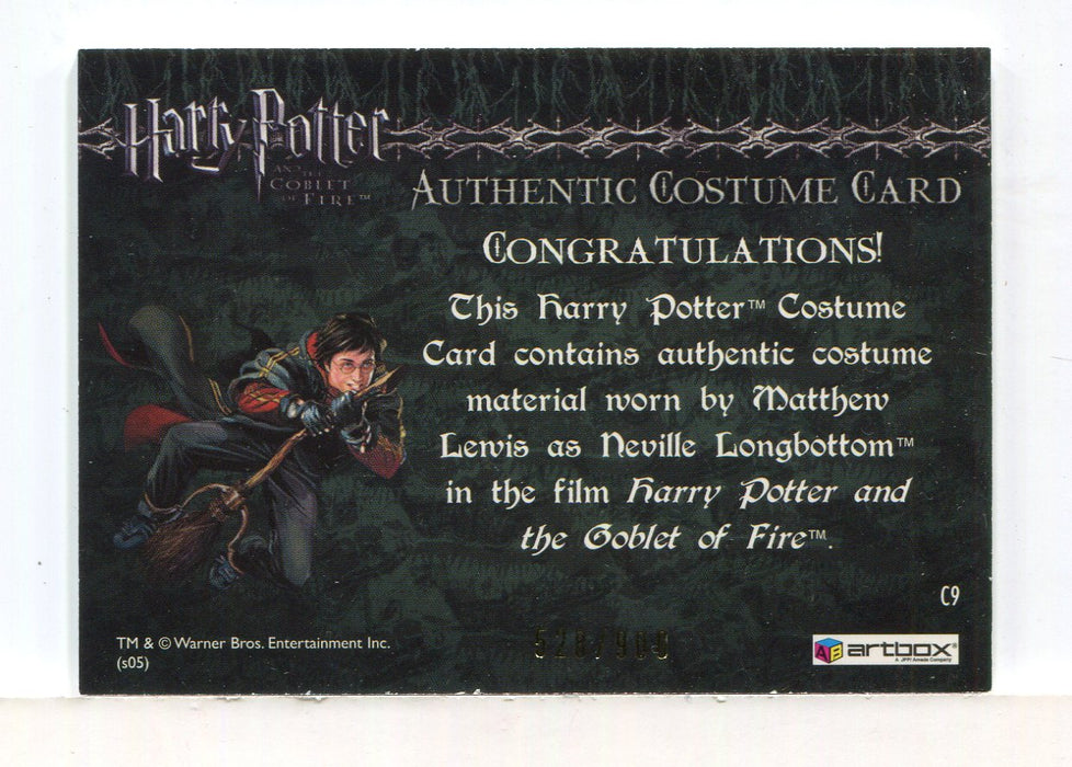 Harry Potter Goblet Fire Neville's Pajamas Costume Card HP C9 #528/900   - TvMovieCards.com