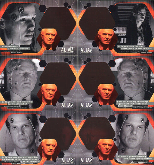 Alias Season 1 Double Agents Chase Card Set D1 thru D6 Inkworks 2002   - TvMovieCards.com