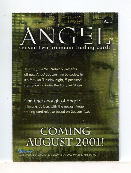 Angel Season 1 Box Bonus Promo Card AL-1 Inkworks 2000   - TvMovieCards.com