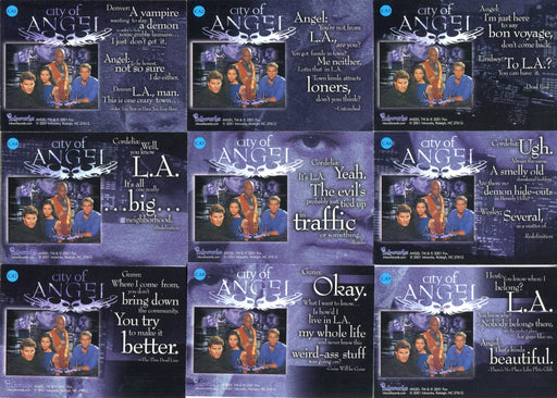 Angel Season 2 Ciry of Angel Foil Puzzle Chase Card Set CA1 thru CA9 Inkworks 20 - TvMovieCards.com