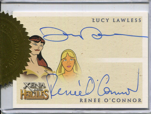 Xena & Hercules Animated Adventures Lawless O'Connor Double Autograph Card   - TvMovieCards.com