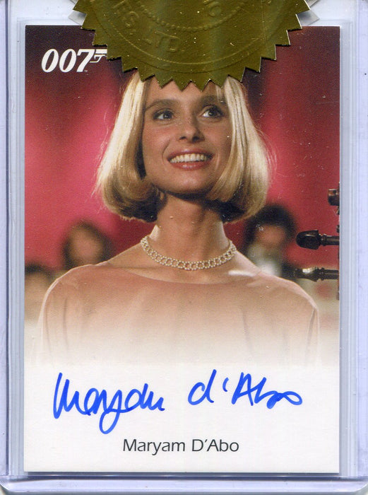 James Bond Quotable Maryam D'Abo Case Topper Autograph Card   - TvMovieCards.com