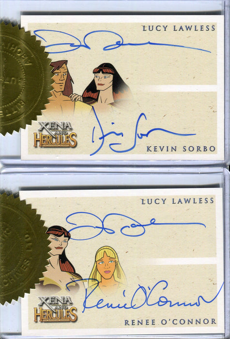 Xena & Hercules Animated Adventures Double Autograph Card Set 2 Cards   - TvMovieCards.com