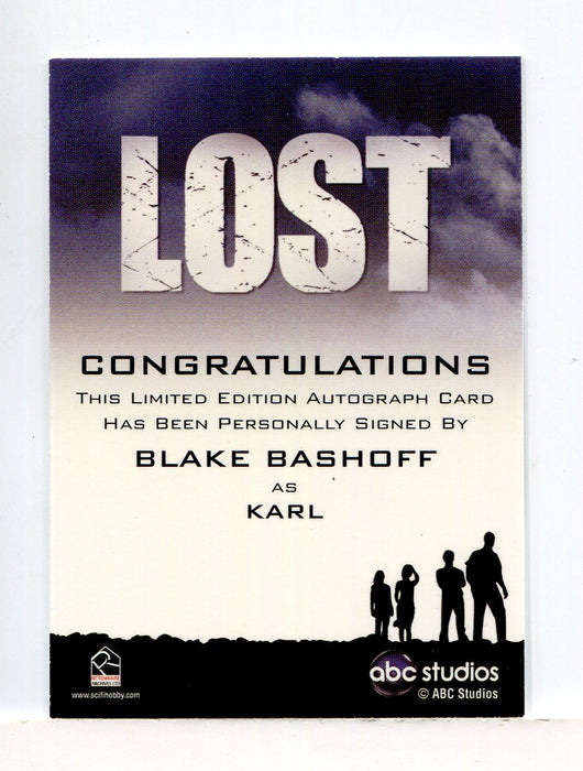 Lost Archives 2010 Blake Bashoff as Karl Autograph Card   - TvMovieCards.com