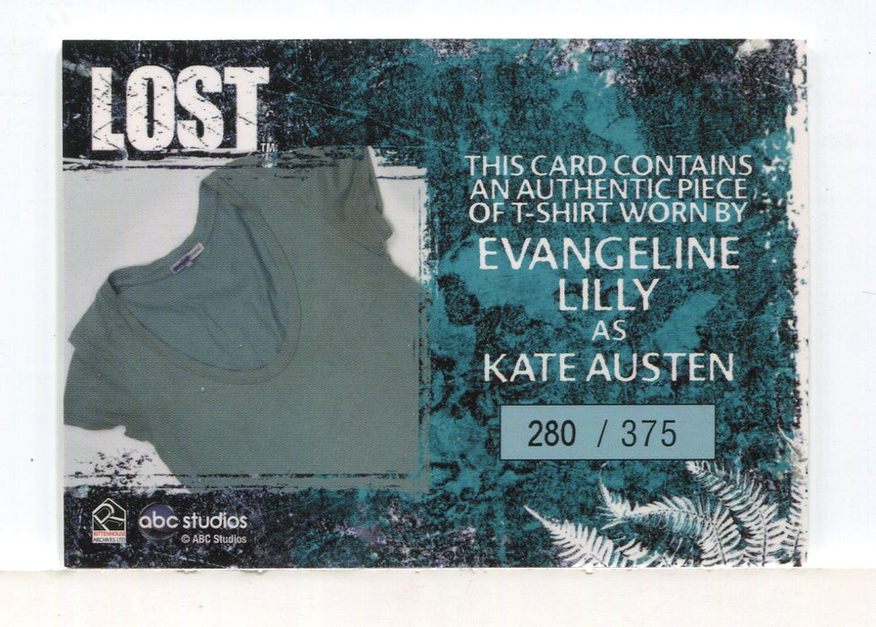 Lost Archives Evangeline Lilly as Kate Austen Relic Costume Card #280/375   - TvMovieCards.com