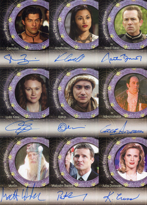 Stargate SG-1 Season Nine Autograph Card Lot 9 Cards   - TvMovieCards.com