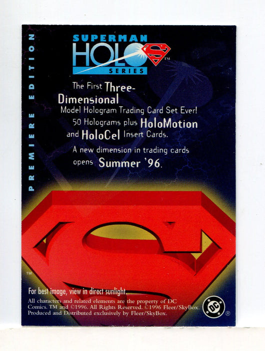 Superman Holo Series 1996 Skybox Hologram Promo Card   - TvMovieCards.com