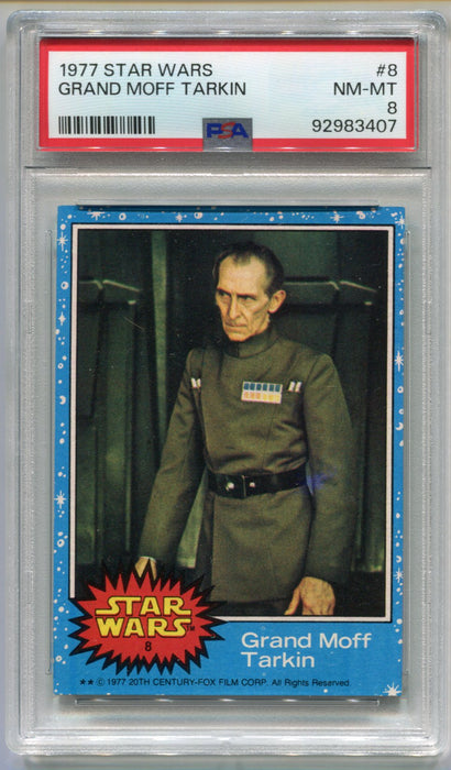 1977 Star Wars Grand Moff Tarkin #8 Trading Card PSA 8 NM-MT   - TvMovieCards.com