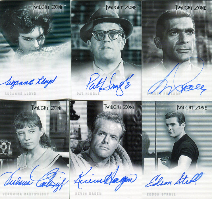 Twilight Zone Autograph Card Lot 6 Autograph Cards Rittenhouse   - TvMovieCards.com