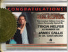 Battlestar Galactica Season One Tricia Helfer James Callis Double Autograph Card   - TvMovieCards.com