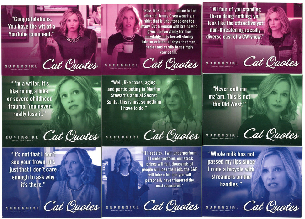 2018 Supergirl Season 1 Philly Non Sports Show Cat Quotes Chase Card Set PCQ10-18