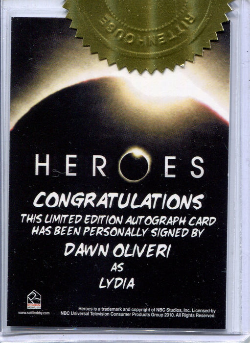 Heroes Archives Dawn Oliver as Lydia Case Topper Autograph Card - TvMovieCards.com