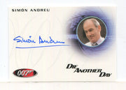 James Bond 50th Anniversary Series Two Simon Andreu Autograph Card A181 - TvMovieCards.com