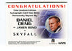 James Bond Autographs & Relics Daniel Craig Autograph Card A228 - TvMovieCards.com