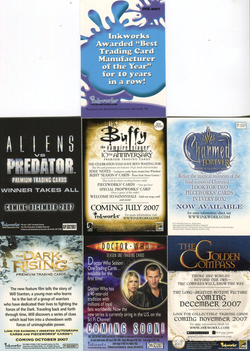 San Diego 2007 Inkworks Promo Card Lot Mixed Titles 12 Cards - TvMovieCards.com