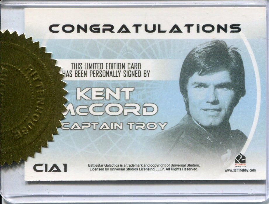 Battlestar Galactica Complete Kent McCord Incentive Autograph Card CIA1 - TvMovieCards.com