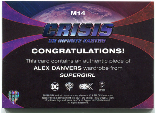CZX Crisis on Infinite Earths M14 Chyler Leigh as Alex Danvers Wardrobe Card - TvMovieCards.com