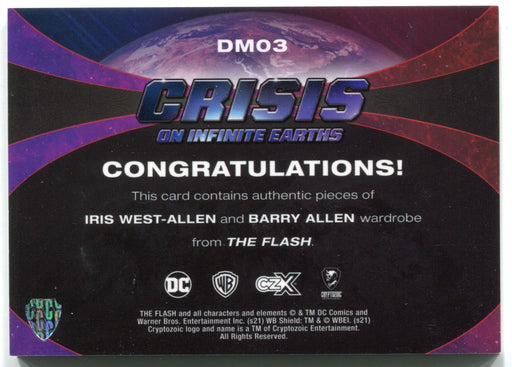 CZX Crisis on Infinite Earths DM03 Candice Patton Grant Gustin Dual Wardrobe Car - TvMovieCards.com