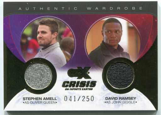 CZX Crisis on Infinite Earths DM04 Stephen Amell David Ramsey Dual Wardrobe Card - TvMovieCards.com