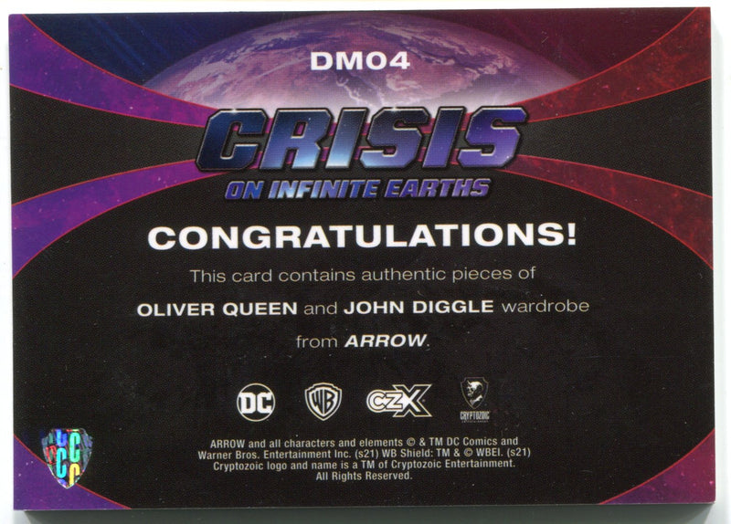 CZX Crisis on Infinite Earths DM04 Stephen Amell David Ramsey Dual Wardrobe Card - TvMovieCards.com
