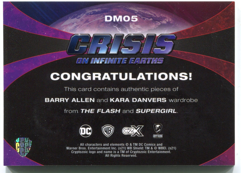 CZX Crisis on Infinite Earths DM05 Grant Gustin Melissa Benoist Dual Wardrobe Ca - TvMovieCards.com