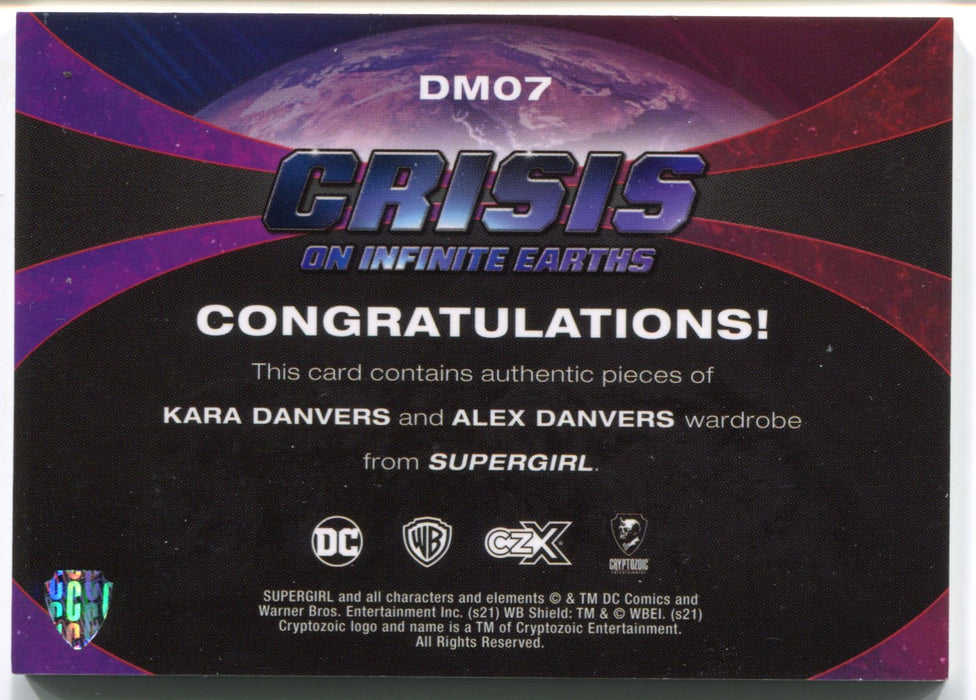 CZX Crisis on Infinite Earths DM07 Melissa Benoist Chyler Leigh Dual Wardrobe Card - TvMovieCards.com