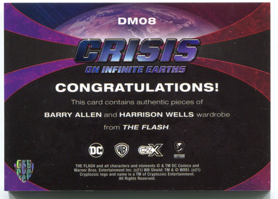 CZX Crisis on Infinite Earths DM08 Grant Gustin Tom Cavanagh Dual Wardrobe Card - TvMovieCards.com