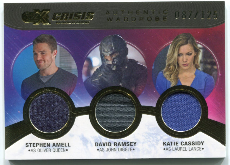 CZX Crisis on Infinite Earths TM05 Amell / Ramsey / Cassidy Triple Wardrobe Card - TvMovieCards.com