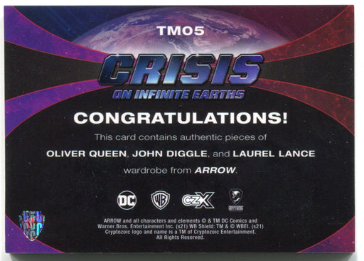 CZX Crisis on Infinite Earths TM05 Amell / Ramsey / Cassidy Triple Wardrobe Card - TvMovieCards.com
