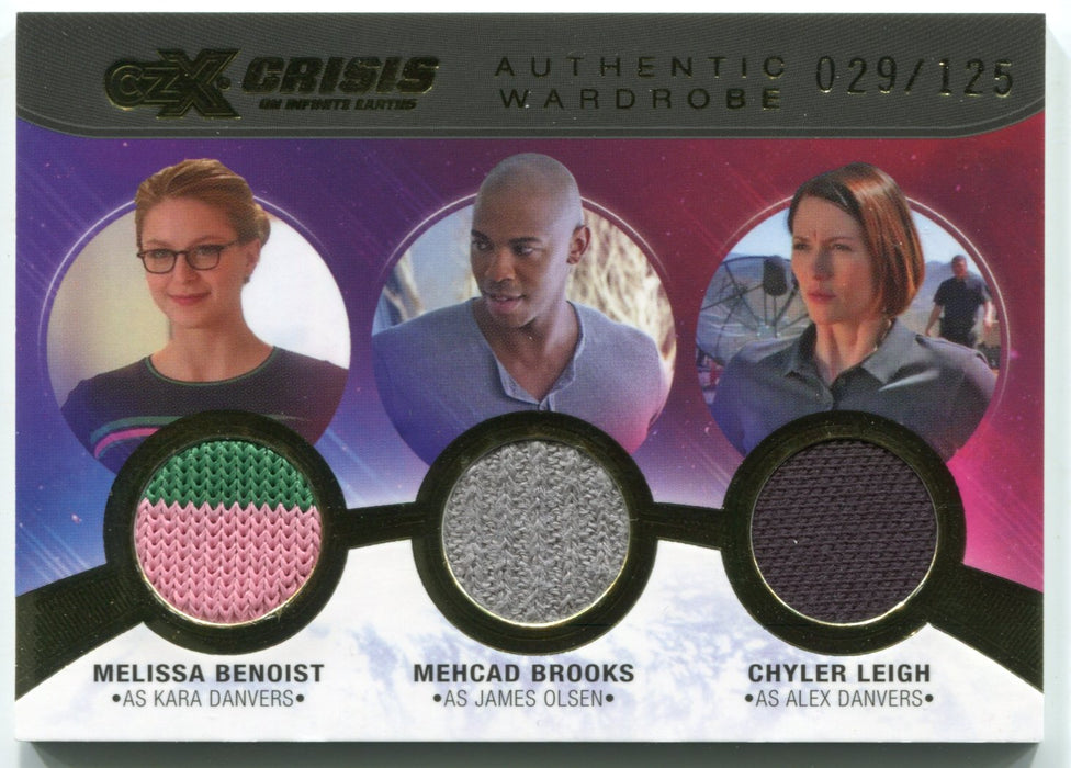 CZX Crisis on Infinite Earths TM06 Benoist / Brooks / Leigh Triple Wardrobe Card - TvMovieCards.com