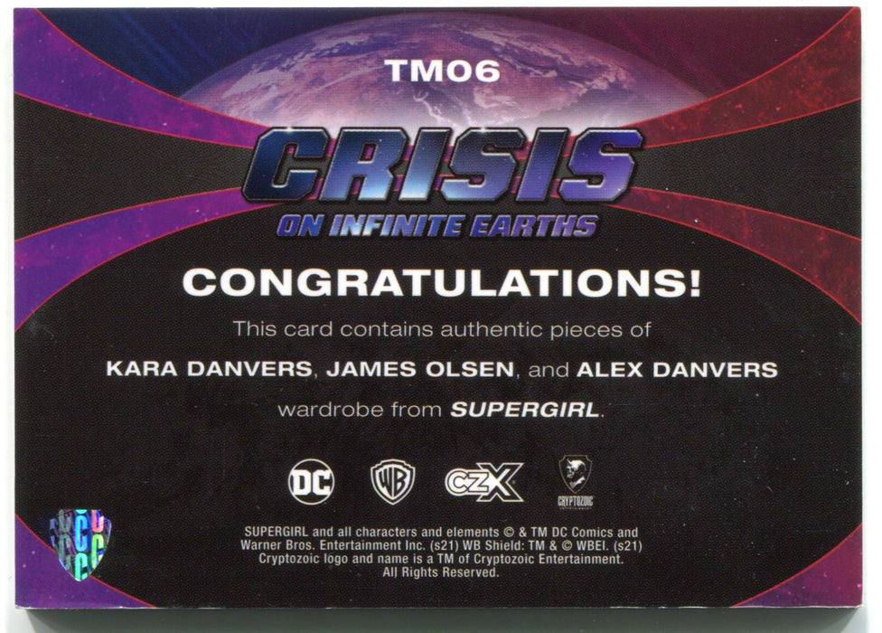 CZX Crisis on Infinite Earths TM06 Benoist / Brooks / Leigh Triple Wardrobe Card - TvMovieCards.com