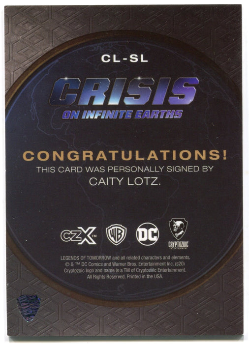 CZX Crisis on Infinite Earths CL-SL Caity Lotz as Sara Lance Autograph Card - TvMovieCards.com