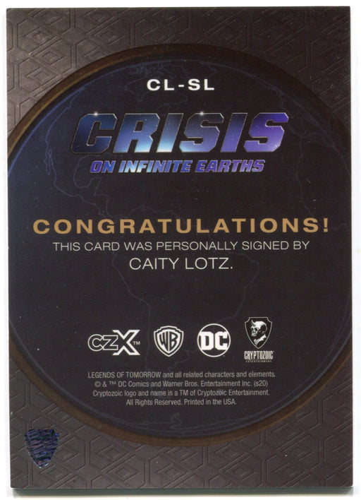CZX Crisis on Infinite Earths CL-SL Caity Lotz as Sara Lance Autograph Card - TvMovieCards.com