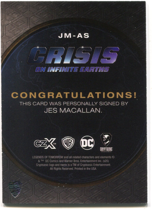 CZX Crisis on Infinite Earths JM-AS Jes Macallan as Ava Sharpe Autograph Card - TvMovieCards.com