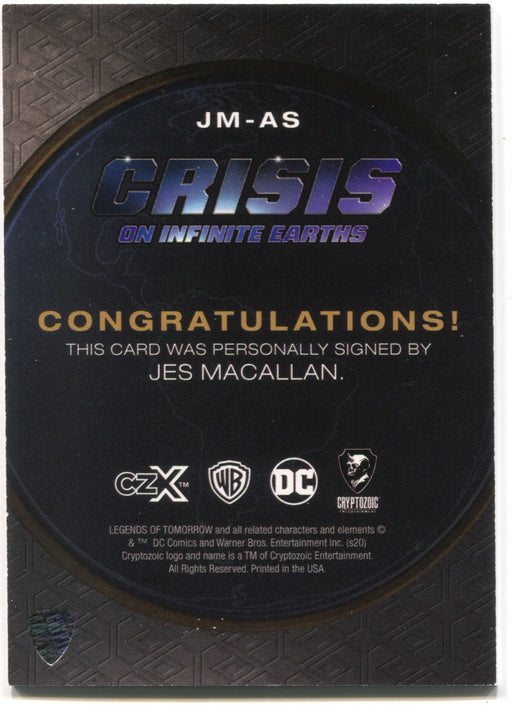 CZX Crisis on Infinite Earths JM-AS Jes Macallan as Ava Sharpe Autograph Card - TvMovieCards.com