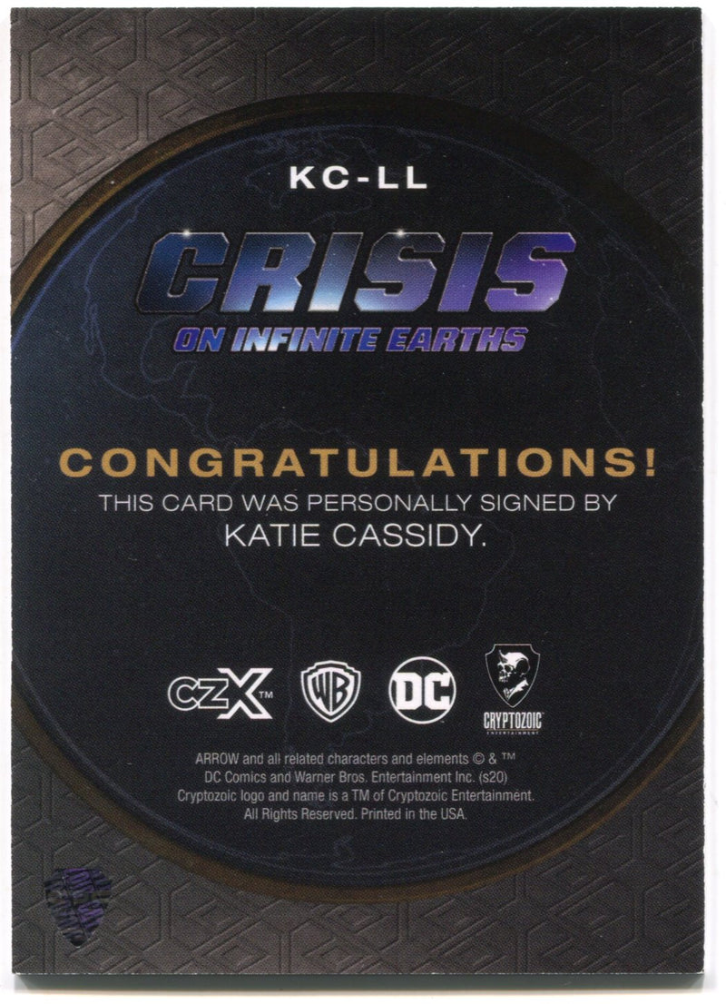 CZX Crisis on Infinite Earths KC-LL Katie Cassidy as Laurel Lance Autograph Card - TvMovieCards.com