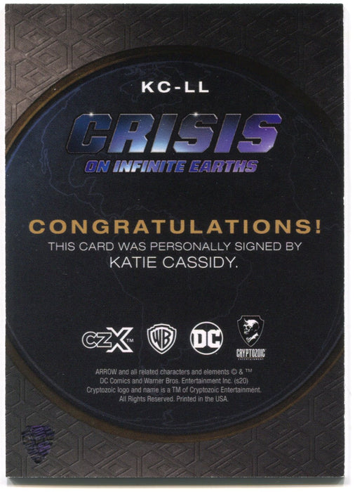 CZX Crisis on Infinite Earths KC-LL Katie Cassidy as Laurel Lance Autograph Card - TvMovieCards.com