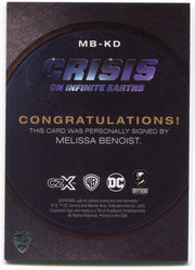 CZX Crisis on Infinite Earths MB-KD Melissa Benoist as Kara Danvers Autograph Ca - TvMovieCards.com