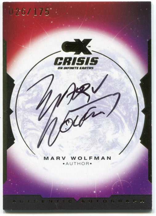 CZX Crisis on Infinite Earths MW Marv Wolfman Autograph Card - TvMovieCards.com