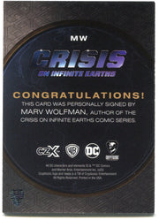 CZX Crisis on Infinite Earths MW Marv Wolfman Autograph Card - TvMovieCards.com