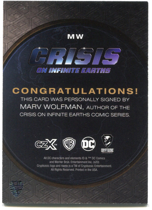 CZX Crisis on Infinite Earths MW Marv Wolfman Autograph Card - TvMovieCards.com