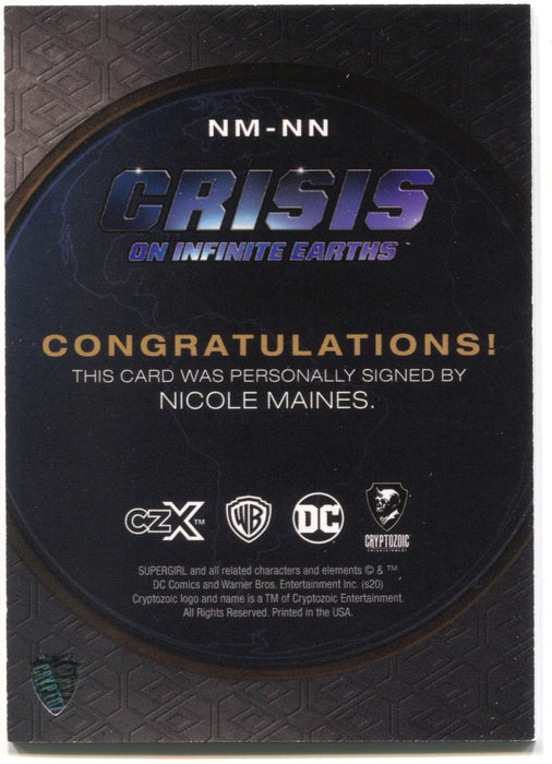 CZX Crisis on Infinite Earths NM-NN Nicole Maines as Nia Nal Autograph Card - TvMovieCards.com
