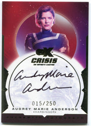 CZX Crisis on Infinite Earths AMA-H Audrey Marie Anderson Harbinger Autograph Ca - TvMovieCards.com